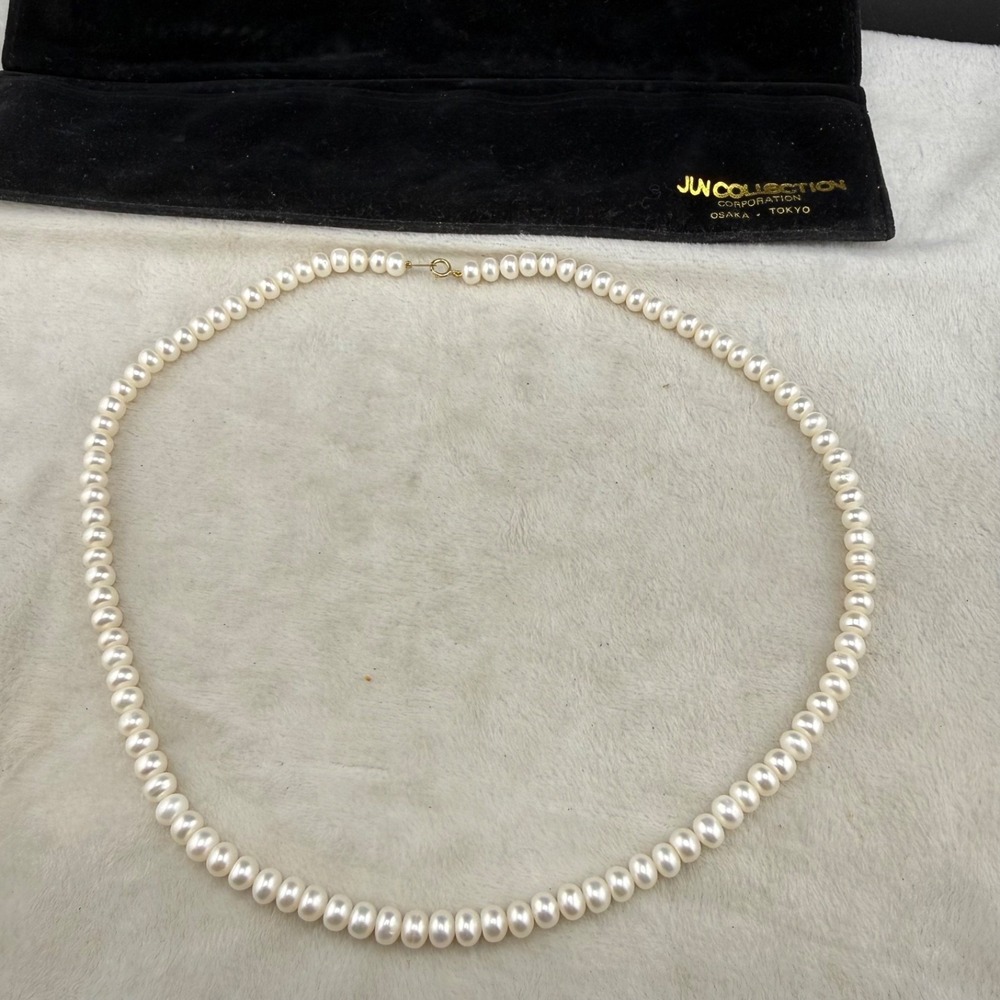 Vintage Pearl Necklace 10K Clasp 20"